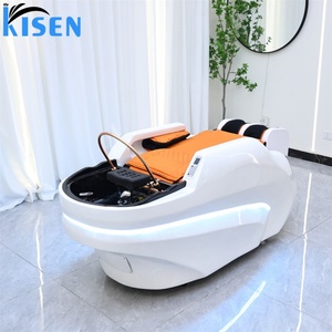 KISEN Hair Salon Shampoo Chair <b>Electronic</b> Sl Back Track airbag Kneading <b>Massage</b> Shampoo Chair with Head Spa Therapy Shampoo Bowl - Product Image 1