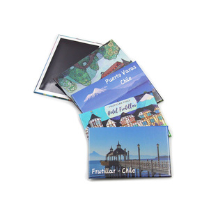 Imán de nevera <span class=keywords><strong>Santiago</strong></span> Chile personalizado, pegatina magnética de estaño, imagen de recuerdo de Turismo, imán de nevera de hojalata de Metal - Product Image 2