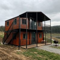 Maison modulaire extensible de luxe à deux étages, préfabriquée pour les vacances