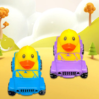Vente en gros Logo personnalisé Canard Jeep multicolore en vinyle Jouets pour le bain Canard en caoutchouc
