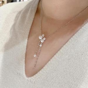 Collier en argent pur S925, étoile pentagonale, chaîne plate en os de serpent, colliers en cristal personnalisés haut de gamme pour femmes, design de niche - Product Image 4