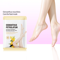 Masque nourrissant pour les pieds à l'osmanthus et au pétrolatum, essence riche, hydratant longue durée, anti-gerçures, adoucissant pour les talons