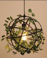 Lampe suspendue en noyer vert, style moderne minimaliste, personnalité créative, rétro, lustre végétal pour café, bar, allée, balcon