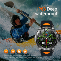 Montre connectée sportive pour homme AK93, tracker de fitness d'extérieur avec batterie 1000 mAh, moniteur de fréquence cardiaque, étanche IP68, fonction d'appel Bluetooth
