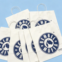 Großhandel Maßgefertigte Umweltfreundliche Mode-Geschenktüten aus Braunem Papier mit Flachem Boden für Kleinunternehmen mit Eigenem Logo