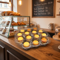 Boîtes d'emballage pour pâtisserie en PET transparent de qualité alimentaire, personnalisables OEM/ODM, directement de l'usine SUBANG, avec logo personnalisé