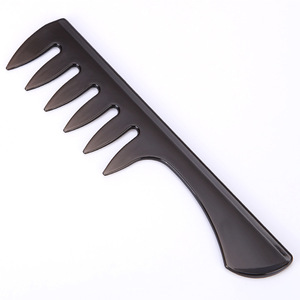 Peigne à dents larges pour coiffures Pompadour et chignons arrière, usage professionnel, plastique, grande taille, noir, bleu, marron - Product Image 5