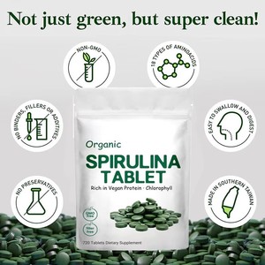 Solilan 100% hoogwaardige <span class=keywords><strong>Spirulina</strong></span> tabletten voedingssupplement bulk gemengde <span class=keywords><strong>Spirulina</strong></span> Chlorella tabletten hoge kwaliteit met beste prijs - Product Image 5