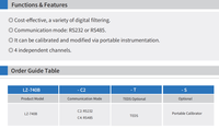 Amplificador Industrial de Alta Precisión de Seis Canales LZ-740B, Conversión Analógica de 24 Bits, Conectividad para 4 Sensores, Sensores de Fuerza, Celdas de Carga