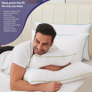 Oreillers de lit King Size réglables avec fermeture éclair, qualité hôtelière rafraîchissante avec garnissage haut de gamme en alternative au duvet - Product Image 6