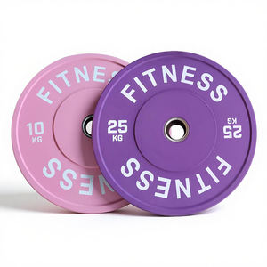 EIGFOH Plaques de poids de gym en caoutchouc pur Macaron, plaques de bumper haute densité pour l'entraînement de force à usage commercial et fitness - Product Image 3