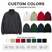 Unisex winter eco-vriendelijke oversized shirt met rits, 500g polyester/katoen, plus size, voorzijde logo, stijlvolle nachtblauw ebbenhout karmozijnrood