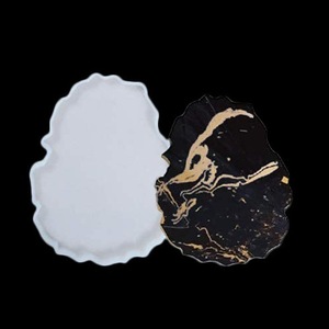 แม่พิมพ์ซิลิโคนรองแก้วชาแบบไม่สม่ำเสมอ,ที่รองแก้วไวน์แม่พิมพ์เรซินอีพ็อกซี่ยูวีสำหรับโต๊ะปาร์ตี้ครอบครัว DIY อุปกรณ์ทำเครื่องประดับ - Product Image 5