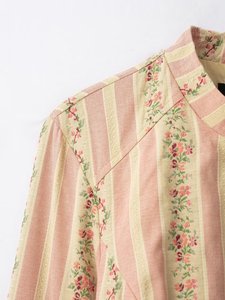 Blazer da donna jacquard a righe floreali personalizzato 2026, <span class=keywords><strong>giacca</strong></span> da ufficio testurizzata con motivo botanico artistico, giacche formali OEM/ODM - Product Image 3