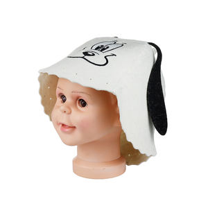 Logo personnalisé Accessoires pour enfants Chapeau de sauna en feutre de laine Accessoires pour cheveux Chapeau de sauna - Product Image 2