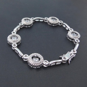 Vòng Tay Kim Cương Nhảy Múa Trơn Màu Bạc Sterling 925 - Product Image 5