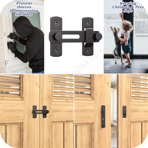 90/180° Stainless Steel <b>Door</b> Lock Guard Latch Bolt Toggle Latch <b>Sliding</b> <b>Barn</b> <b>Door</b> Lock Wine Cabinet Closet Right Angle Lock - Product Image 5