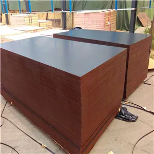 Melamin atau fenolik hitam Film laut berwajah kayu lapis 12mm 18mm 25mm beton kayu Formwork Playwood