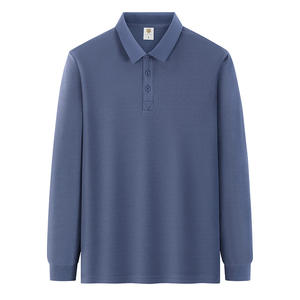 IStapromo Gifts – Nouveauté Automne/Hiver : Polo à manches longues, couleur unie, col à revers, personnalisable pour uniforme scolaire, en coton peigné - Product Image 6