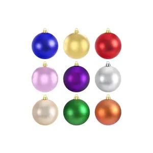 Noel süslemeleri 20/25/30/40/50/60 elektroliz glitter mat plastik topları noel topları tatil düzenlemesi için