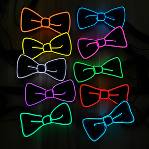 Ánh sáng lên BOW TIE cho nam giới <span class=keywords><strong>Led</strong></span> Neon Bowtie hài hước quan hệ phụ nữ phát sáng trong bóng tối bên trang phục khiêu vũ sinh nhật đám cưới Nguồn cung cấp bên - Product Image 1
