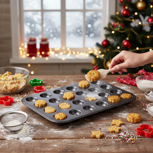 Moule à pâtisserie Merry Christmas Line 24-Impression Moule à pâtisserie en plastique personnalisé Cookie Moon Cake Moule de 4.5cm - Product Image 3