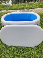Baignoire de glace rectangulaire gonflable intégrée en PVC avec tissu Drop Stitch HT-2025, étanche, pour bain froid, 60 gal+, extérieur, 1 personne, OEM