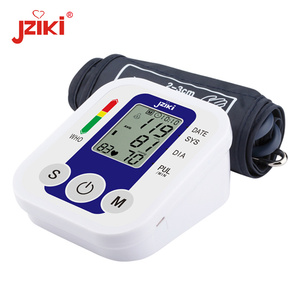 Venta caliente Jziki eléctrico <span class=keywords><strong>Digital</strong></span> tensiómetro brazo superior <span class=keywords><strong>BP</strong></span> máquina esfigmomanómetro medidor de presión arterial con manguito para el hogar - Product Image 2