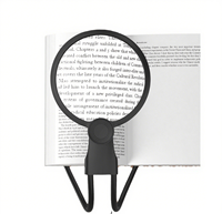 5F-8039-6 New Model Round High Powered LED Neck Wearing Magnifier Rechargeable Magnetic Detachable Magnifying Glasses