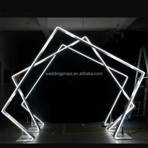 <span class=keywords><strong>Verre</strong></span> <span class=keywords><strong>cristal</strong></span> perles rideau mariage <span class=keywords><strong>d</strong></span>écoration arc cadre fleur toile de fond - Product Image 5