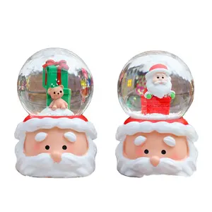 Unique Led Musical Resin Christmas Scene Crystal Water Snow Globe For Christmas Gift And Decoration