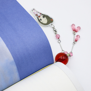 Marcapáginas de Metal Personalizado con Cuentas y Etiqueta Acrílica Colgante con Dibujos Animados - Product Image 2