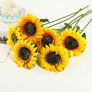 Flor Artificial de Girasol Simulada, Rama Individual, Flor de Seda de Alta Simulación, Decoración para el Hogar, Adorno para Sala de Estar - Product Image 4