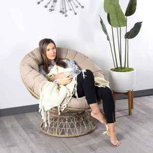 <span class=keywords><strong>Fauteuil</strong></span> de jardin Chaise œuf de cour Chaise Papasan, avec rotation à 360 degrés - Product Image 2