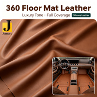 Tapis de voiture Jemery en cuir silicone résistant aux rayures, imperméable, occultant, pour une couverture complète, alternative au cuir PU, anti-taches