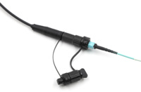 Kabel Optik Mini Mtp/mpo h Tahan Air IP67 5g yang Ditingkatkan untuk Luar Ruangan, Konektor Kabel Serat Optik yang Diperkeras, Kabel Serat Optik