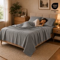 Ensemble de draps en polyester faciles à poser, sans plis, ensemble de literie 4 pièces pour hôtel