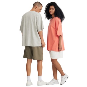 T-shirt épais en coton anti-rétrécissement de 245g pour homme, coupe large, coupe courte, couleur unie, luxe - Product Image 6