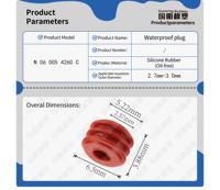 Connecteur en silicone étanche pour automobile N 06 005 4260 C, compatible avec les connecteurs de 2,7 à 3,0 mm