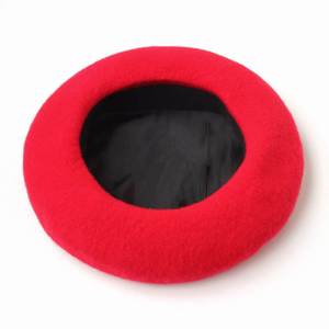 Boina de Lana de Alta Calidad para Mujer, Color Sólido, Forro de Satén, Venta al Por Mayor en China - Product Image 5