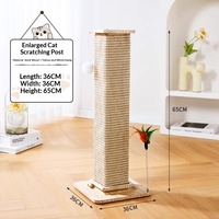 Jouet pour chat : Griffoir vertical en bois de sisal, durable, résistant aux griffures, peu encombrant, pour chatons, protège les meubles et aide à la dentition