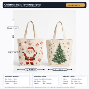 Bolsa de Regalo Navideña de Lona con Bordado de Muñeco de Nieve, Diseño de Rayas Rosas y Rojas, Logotipo Personalizado, Bolsa de Regalo Festiva Reutilizable - Product Image 4