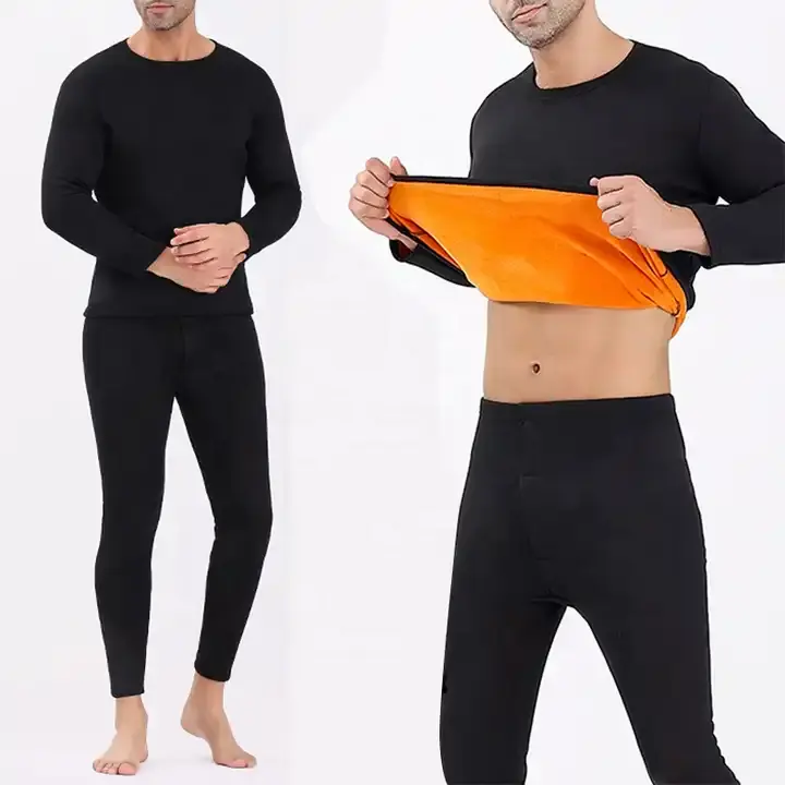 Novos Homens de Camada Dupla Espessamento Velo Roupa Interior Térmica Feminino Long Johns Casais Terno Roupa Interior Térmica