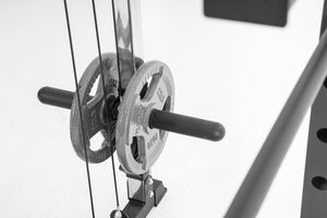 ZYfit CS-008 Multi-Gym Squat Rack (Power <span class=keywords><strong>Cage</strong></span> avec système de <span class=keywords><strong>poulie</strong></span> à câble) - NOIR Machine de <span class=keywords><strong>musculation</strong></span> pour salle de sport à domicile pour la <span class=keywords><strong>musculation</strong></span> - Product Image 5