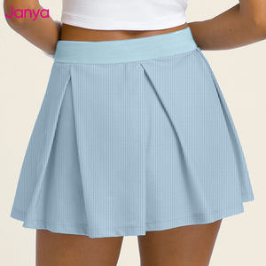 Janya повседневная спортивная одежда быстросохнущая Высокая талия 2 в 1 шорты с карманами юбка для бега плиссированная мини-гольф теннисная юбка для женщин - Product Image 1