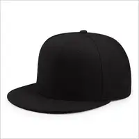 عالية الجودة أسود عادي فارغة قبعات ترد لمكانها مخصص التطريز شعار قبعة الموردين