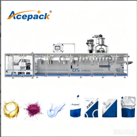 Machine de remplissage et de scellage de Doypacks à bec verseur pour films horizontaux, haute précision, PLC, certifiée CE