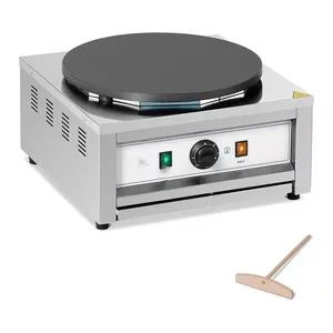 Máquina de crepé eléctrica de una sola placa de acero RUITAI, máquina comercial para hacer tortitas