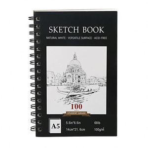 Cuaderno de Dibujo Espiral A4 para Estudiantes de Arte, Papel Grueso, Libre de Ácido, Pulpa de Madera Natural Blanca, Superficie Versátil para Acuarela, Venta al Por Mayor - Product Image 5