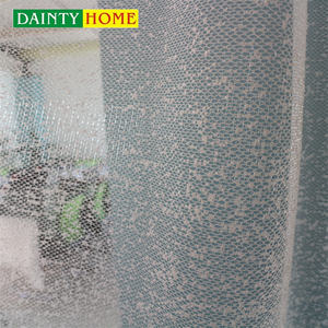 Tela de cortina de punto de urdimbre de poliéster 100% para cortina, diseño de línea, cortina transparente africana para sala de estar - Product Image 2